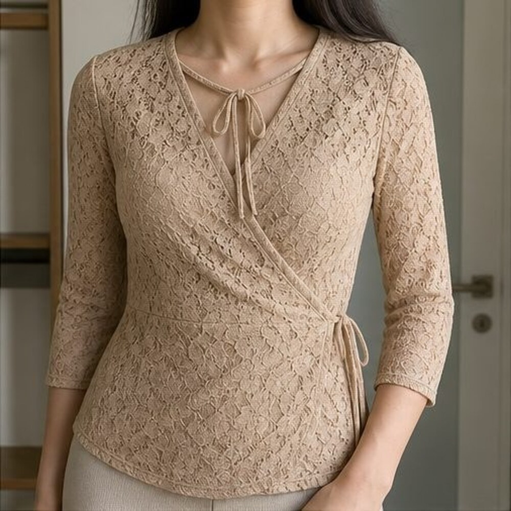 Sand Ruffle Blouse - Picture 2 of 6
